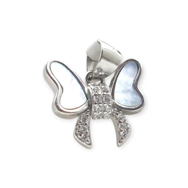 925 Sterling Silver Pendant Set in Butterfly Shape with Beautiful Design